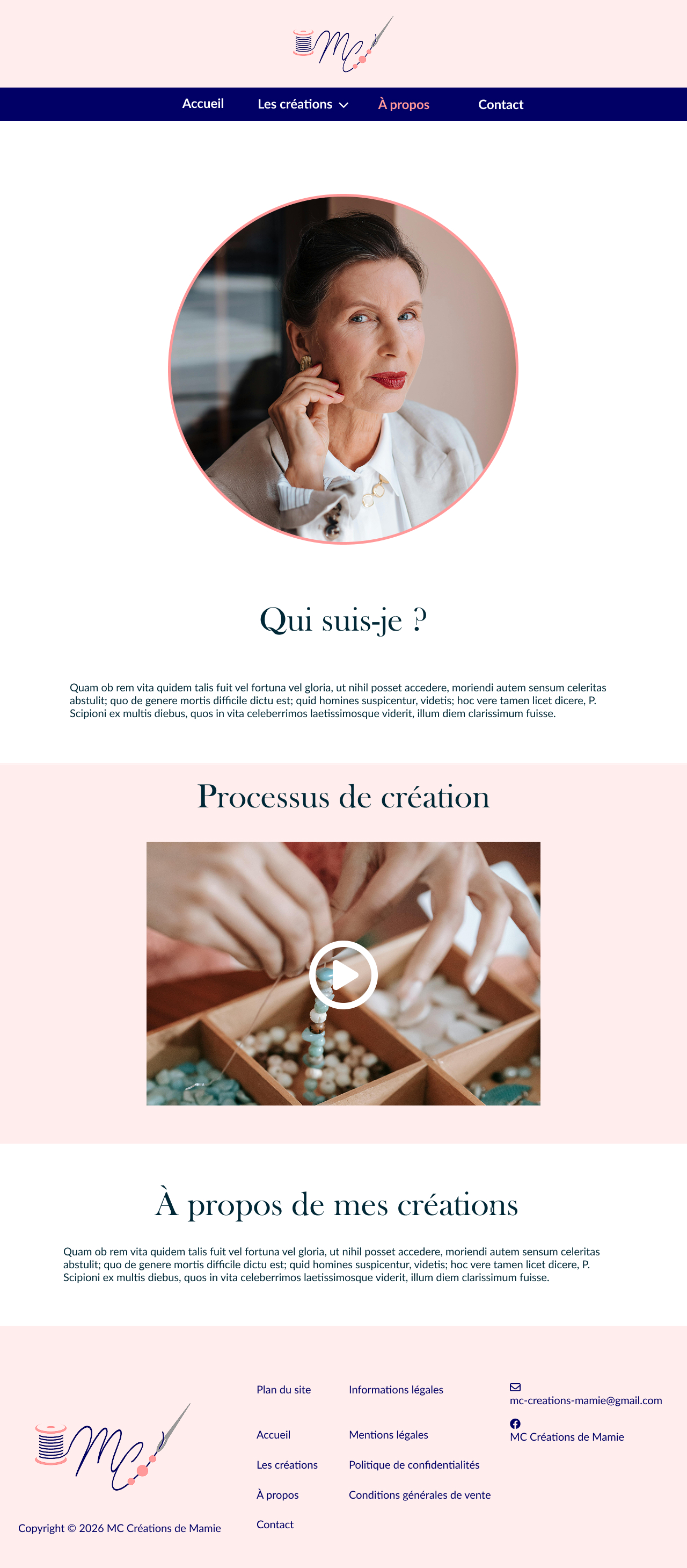 Maquette Figma A Propos